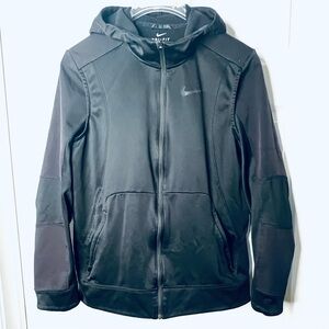 Nike Size L Men’s DRI-FIT Jacket Hoodies Black Polyester Zipper